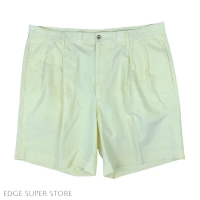 Harry Vardon Light Yellow Cotton Chino Golf Casual Pocket Belted Shorts Size 38 - Image 1 of 4