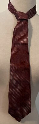 Corbata de seda Wormser vintage Royal 47 X 3,5 años 40 Art Deco abstracta óxido/marfil Foto 1 de 4