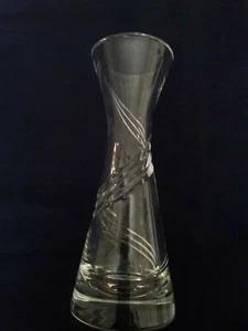 Vintage Spiral Cut Glass Bud Vase - Picture 1 of 2