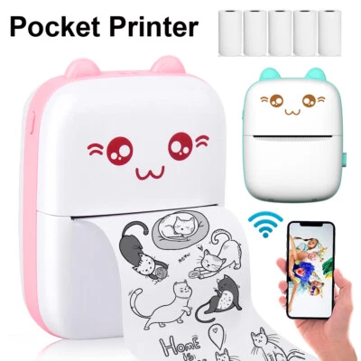 Portable Mini Thermal Printer Pocket Photo Printer Wireless Bluetooth Printing - Image 1 of 4