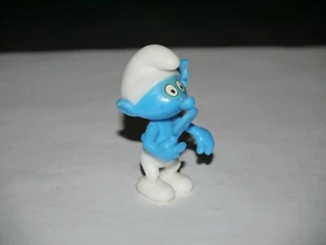 KINDER SURPRISE FIGURINE MONTABLE SCHTROUMPF FLEUR ET MIROIR RARE - Imagen 1 de 3