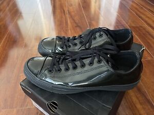 RARE Converse Chuck Taylor All Star Black Lo Sneakers Sz 11 shiny rubber