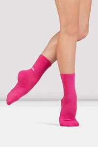 BLOCH SOX BLOCHSOX™ Crew Length Dance Socks Compression Arch NEU Hot Pink A1200 - Bild 1 von 4