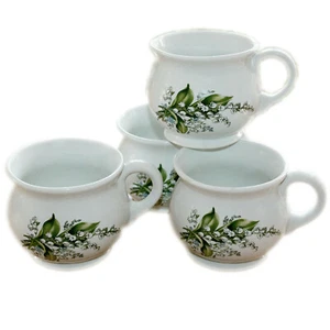Tasse im 4er Set - Trinkbecher Tee- Kaffeebecher Becher Keramik - Maiglöckchen - Bild 1 von 10