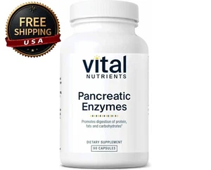 Vital Nutrients - Vegan Pancreatic Enzymes, 90 Vegan Capsules - FREE SHIPPING - Picture 1 of 4