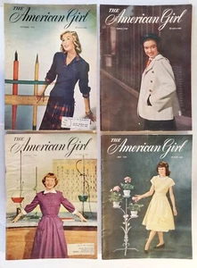 Lot of4 AMERICAN GIRL MAGAZINE Sept 1947 March & Apr 1948 Aug 1949 Girl Scouts - Picture 1 of 11