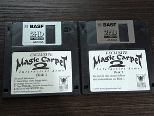 Magic Carpet 2 BASF Demo - on new 3.5" unused diskettes vintage RARE DOS game - Picture 1 of 1