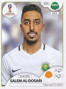 067 SALEM AL-DOSARI SAUDI ARABIA VILLARREAL STICKER WM RUSSLAND 2018 PANINI - Bild 1 von 1
