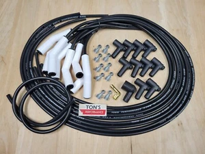 Ton's 135* Ceramic 8mm Spark Plug Wire Kit Set High Temperature Silicone v8 HEI - Picture 1 of 2