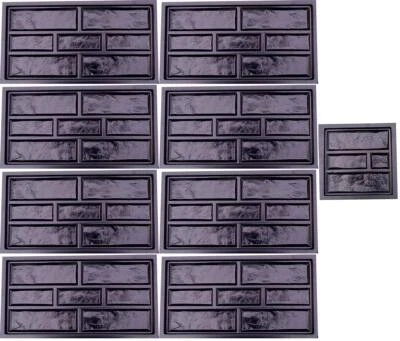 Moules à béton 8 grands + 1 petit mur pierre plâtre carreaux de ciment décora... - Photo 1/3