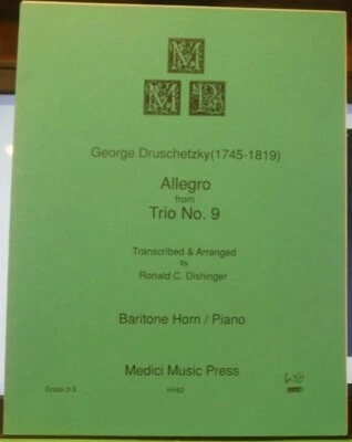 Baritone & Piano: Allegro from Trio #9 by George Druschetzky arr R C Dishinger - Image 1 of 3