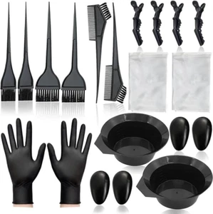 20 Pcs Hair Dye Brush and Bowl Set, Hair Dye Coloring Kit, Hair Coloring Bleachi - Picture 1 of 12