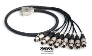 D-Sub Mogami 8CH XLR M/F Silver Budget Neutrik Style Connectors Analog Balanced - Picture 1 of 15