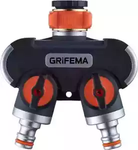 GRIFEMA GE1401-2 Sdoppiatore Tubo Giardino 2 Vie 1/2 e 3/4" adpt Doppio Connettore 450 - Foto 1 di 5