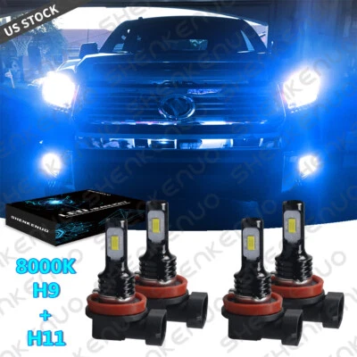 Combo de bombillas LED azules 8000K para Toyota Tacoma 2016-2021 Foto 1 de 4
