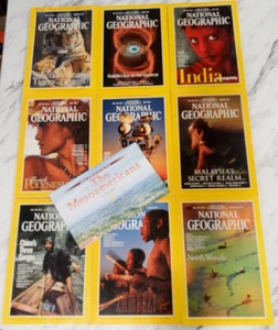 National Geographic 9 Magazine Lot: Issues From - 1997 - No Duplicates - Picture 1 of 3