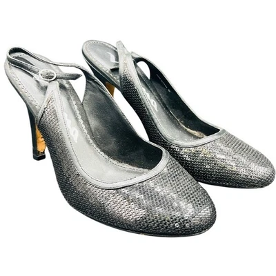 ✨ Nina Tacones Cordones Año Nuevo Lentejuelas Malla Negro 9M Suela de Cuero Zapato Formal Foto 1 de 4