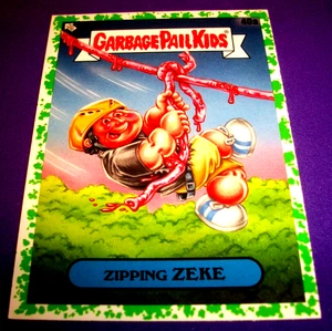 2021 TOPPS Garbage Pail Kids Go On Vacation "ZIPPING ZEKE" #40a Green Border - Picture 1 of 1