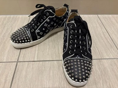 Christian Louboutin Sneakers Borchie Scarpe Nero Taglia 41.5 US Circa 8.5 da ... - Immagine 1 di 4