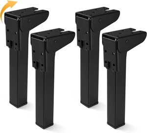 4 Pcs Folding Table Legs Heavy Duty, 6", 8", 10", 12" Metal Foldable Legs, Repla - Picture 1 of 12