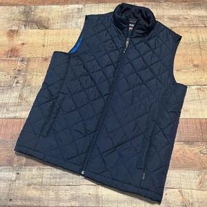 Hawke & Co Men's Navy Blue Performance Pockets Quilted Vest Sz S Fall Layers - Picture 1 of 4