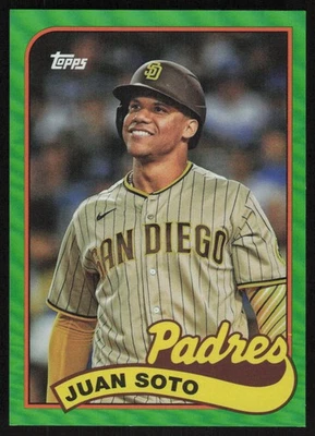 2023 Topps Archives 1989 Doubleheaders Green Juan Soto Fernando Tatis /99 Padres - Image 1 of 2