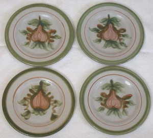 John B Taylor Louisville Stoneware Harvest Pear 4 Dessert PLATES 7 7/8" MCM - Picture 1 of 4