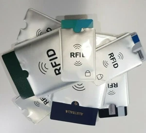 RFID Blocking Sleeves Set – 2 Large, 5 Small – ID & Credit Card Anti-Scan Covers - Picture 1 of 10