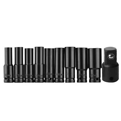1/2 Inch Drive  Impact Socket Set 10-Piece Deep Socket Metric Sizes U7Q1 - Image 1 of 4
