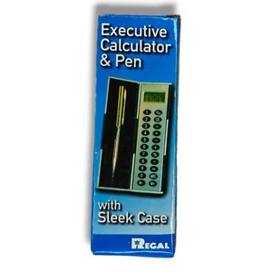 Regal Executive Calculator And Pen with Sleek Case NEW  - Picture 1 of 4