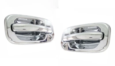 Outside Door Handles For 1999-2005 Chevy Silverado GMC Sierra Chrome Front Pair - Изображение 1 из 4