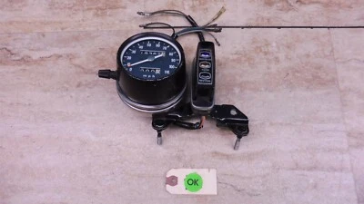 1974-76 Honda CB360T Twin Tachometer Tach Gauge & Indicator Lights Dash PL224+ - Image 1 of 4
