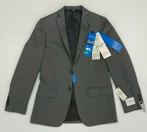 HAGGAR THE ACTIVE SERIES SUIT JACKET 36R SLIM FIT GREY HIDDEN POCKET NEW - Picture 1 of 8