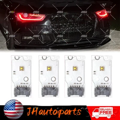 Placas LED DRL Angel Eye rojas para Audi A4 S4 B8 2013-2016 faros de xenón Foto 1 de 2