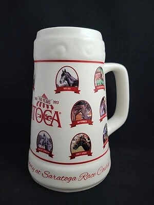Saratoga Race Track 2013 150 aniversario Beer Stein Foto 1 de 4