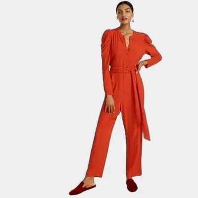 Mono J.CREW NUEVO CON ETIQUETAS Drapey Manga Abullonada Rojo Talla 00 Ligero Viaje Fiesta Regalo Foto 1 de 4