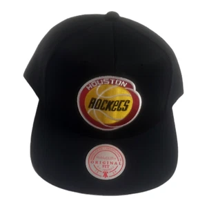 Sombrero a presión ajustable Houston Rockets NBA Mitchell & Ness negro OSFM - Imagen 1 de 6