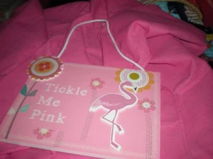 ROSA FLAMINGOS TIKKI BAR "TICKLE ME PINK" HOLZSCHILD FLAMINGO PARTY TIME - Bild 1 von 1
