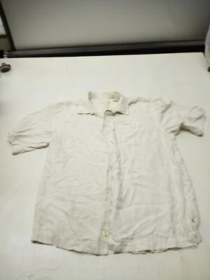 Tommy Bahama Cream 100% Silk SHORT SLEEVE BUTTON UP SHIRT Med  - Image 1 of 4