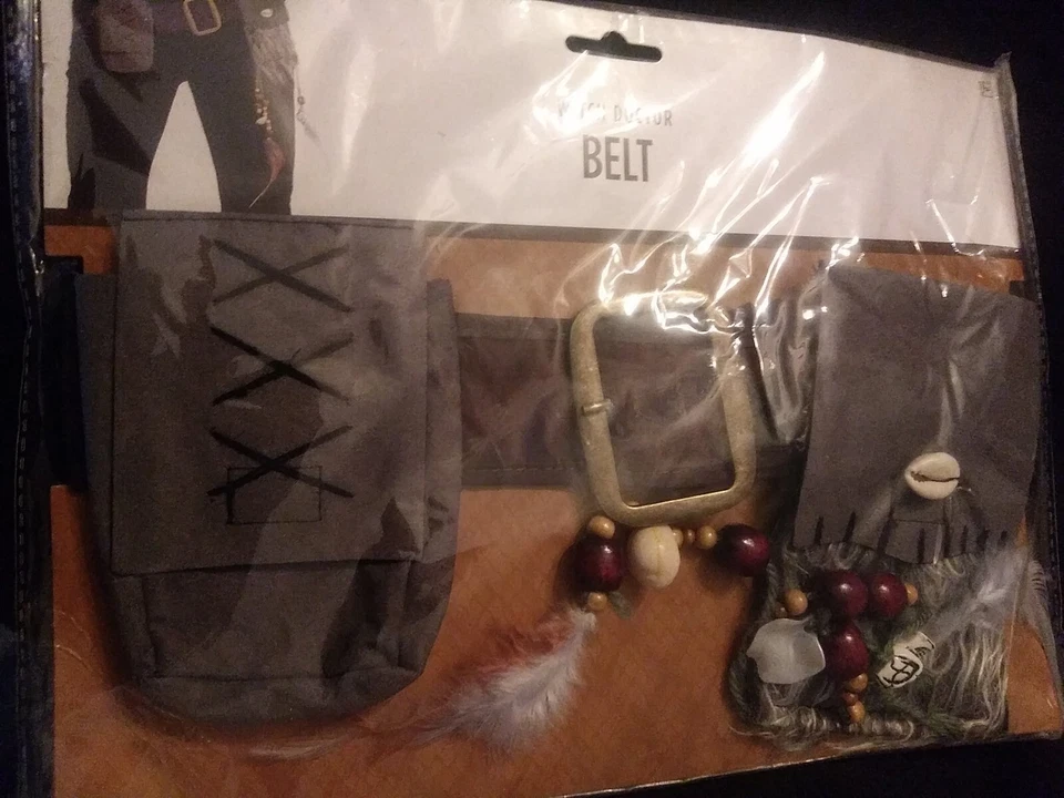 Witch Doctor Belt With Pouch Voodoo Halloween Costume Accessories