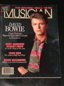 Revista MUSICIAN 1984, David Bowie, Yoko Ono, The Fixx, Shelia E. Ziggy & Iggy - Imagen 1 de 1