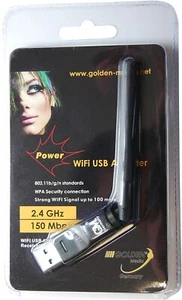 WiFi USB Wlan Golden Interstar Power Adapter Media 2.4 GHz - 150 Mbps TOP - Bild 1 von 1