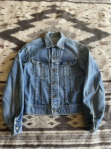Vintage 70s Lee 101-J Sanforized Denim Jacket Trucker Union Made USA  - Picture 1 of 7