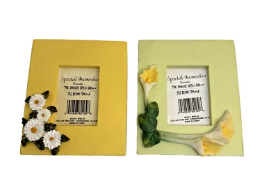 LOTE de 2 marcos de fotos de resina de colección única Special Moments de 2"x3" Foto 1 de 4