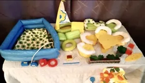 Puff' n Play Barbie Inflatable Pool and Furniture Large Lot 1977 Zee Toys - Picture 1 of 10