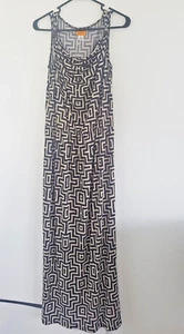 Maxi abito Ruby Rd Petites nero e marrone geometrico senza maniche girocollo taglia PS - Foto 1 di 5