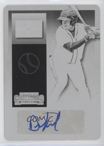 2015 Panini Contenders Printing Plate Black 1/1 Domingo Leyba #17 Auto 7m3