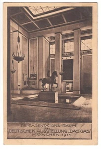 München , Deutsche Ausstellung " DAS GAS " Präsentationsraum , 1914 - Picture 1 of 2