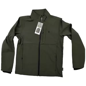 Free Country Men's Super Softshell Jacket DARK OLIVE Size Small NEW - Picture 1 of 8