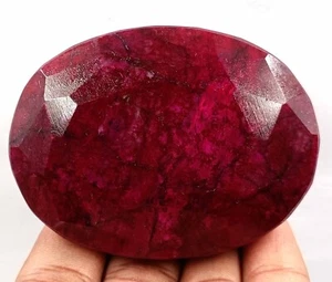 Weekend Offer 980-1000 Ct Certified Natural Red Ruby Oval Cut Faceted Loose Gems - Picture 1 of 8